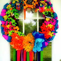 FLOWERS DOOR WREATH FLOWERS DOOR WREATH - Fiesta Arts Designs