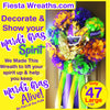 Mardi Gras Wreath Party Decoration 2021