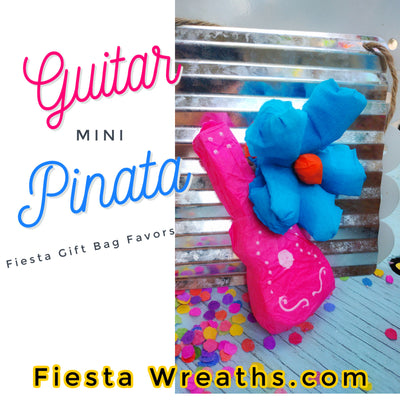Fiesta Guitar Mini Pinata Party Gift Decoration