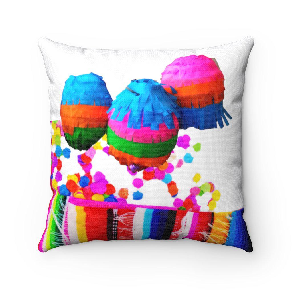 Fiesta Pinatas Square Pillow Fiesta Pinatas Square Pillow - Fiesta Arts DesignsHome Decor