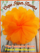 large crepe paper flower Mexican party decoration