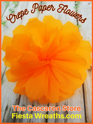 large crepe paper flower Mexican party decoration