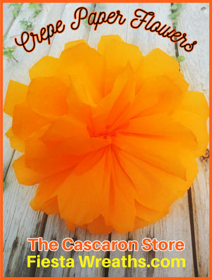 large crepe paper flower Mexican party decoration