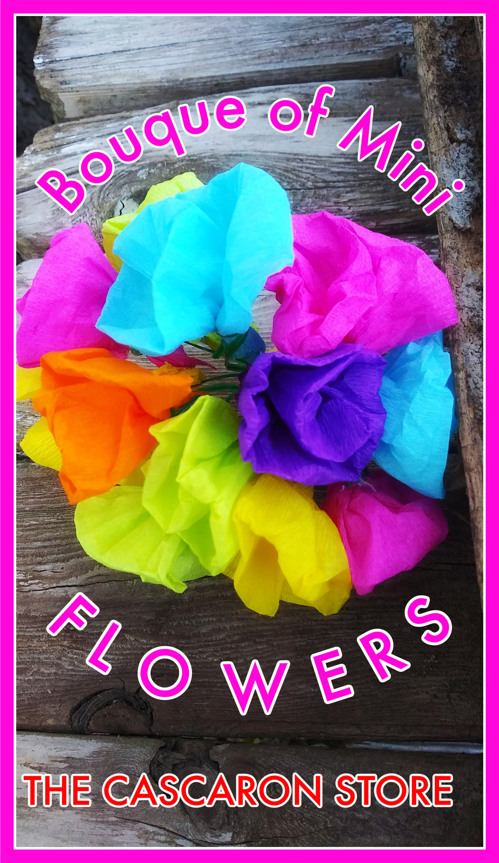 Fiesta Mini Crepe paper flowers