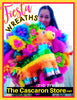 fiesta door wreath with donkey pinata party home decor