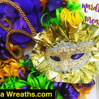 Mardi Gras Decoration Door Wreath