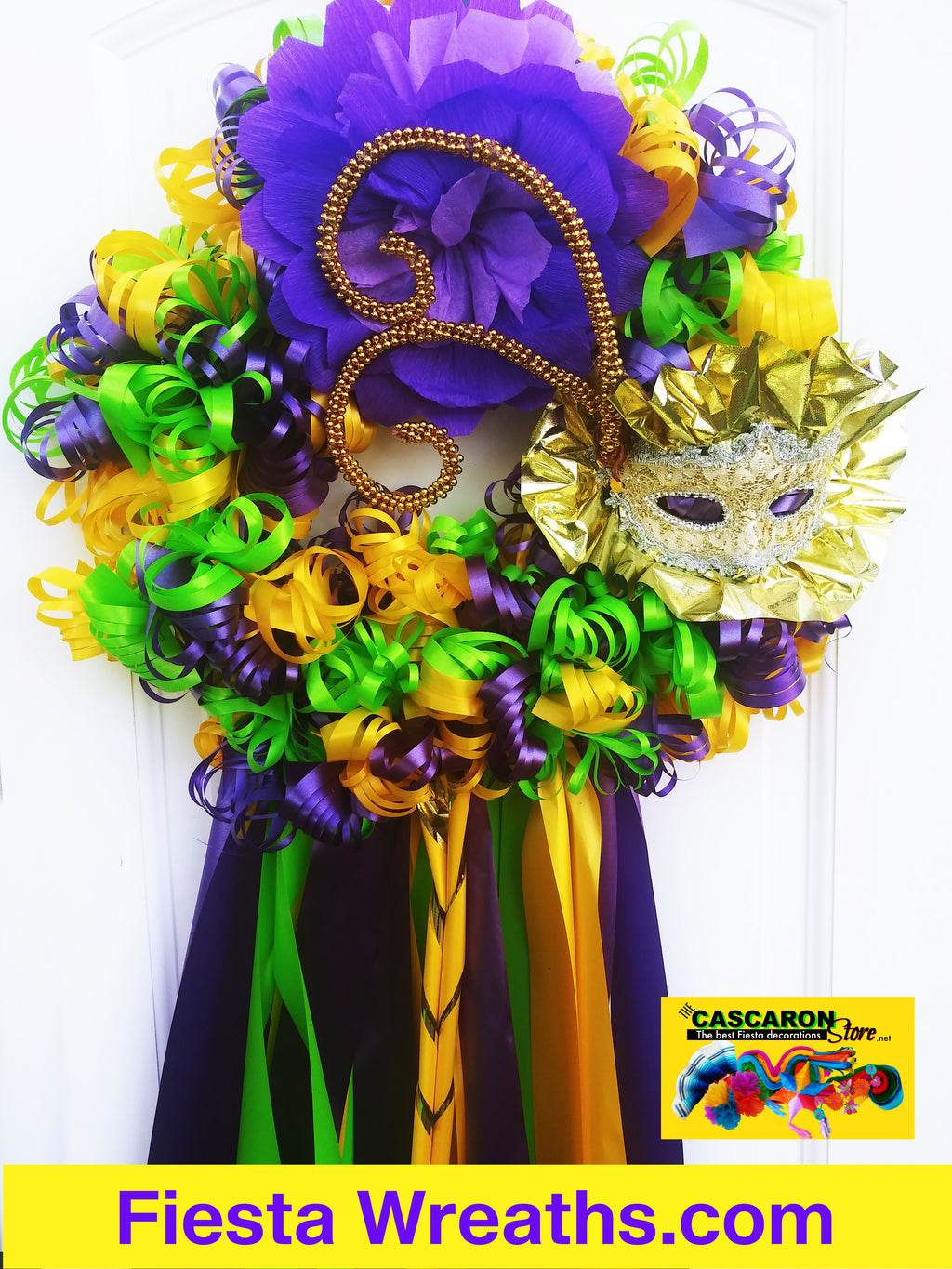 Mardi Gras Decoration Door Wreath