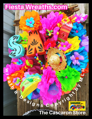 fiesta wreath San Antonio Door Home Decor