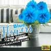 Blue Crepe paper flower