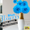 fiesta flower blue crepe paper