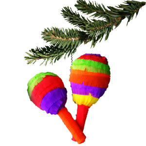 Christmas tree maracas ornaments