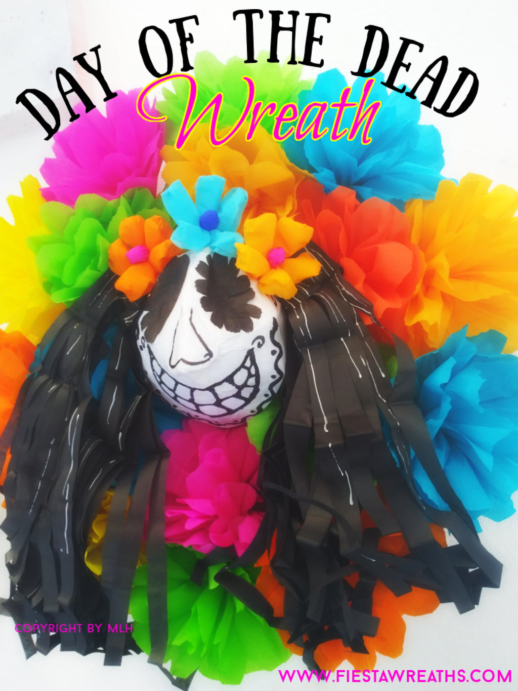 Day of The Dead Wreath Home Decoration Day of The Dead Wreath Home Decoration - Fiesta Arts Designs