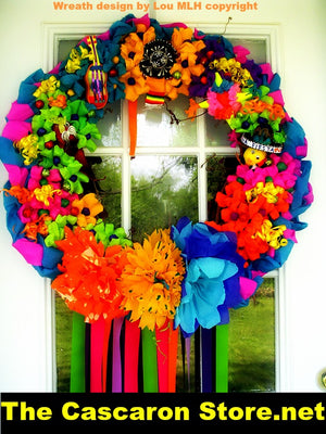 FLOWERS DOOR WREATH FLOWERS DOOR WREATH - Fiesta Arts Designs