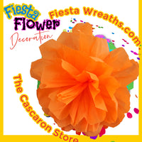 Fiesta flower Orange crepe paper flower
