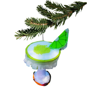 Christmas tree margarita ornament