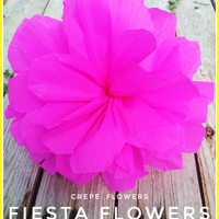 large crepe paper flower Mexican party decoration