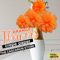 Large Crepe Paper Orange Flower