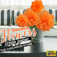 Large Fiesta Orange Crepe Flower