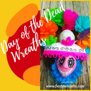 Day of The Dead Door Wreath Day of The Dead Door Wreath - Fiesta Arts Designs