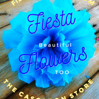 Blue Crepe paper flower