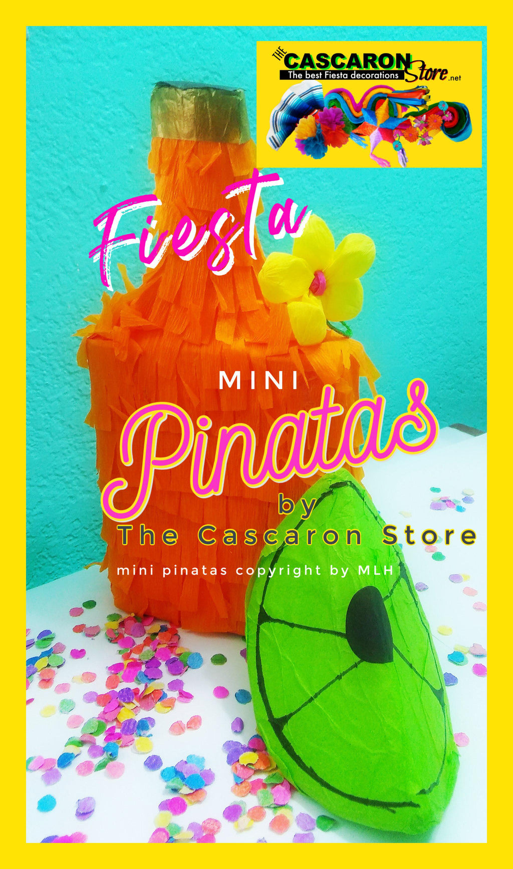 Fiesta Bottle Decoration Mini Pinata Fiesta Bottle Decoration Mini Pinata - Fiesta Arts DesignsMini Pinata