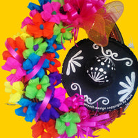 Fiesta Flowers Door Wreath