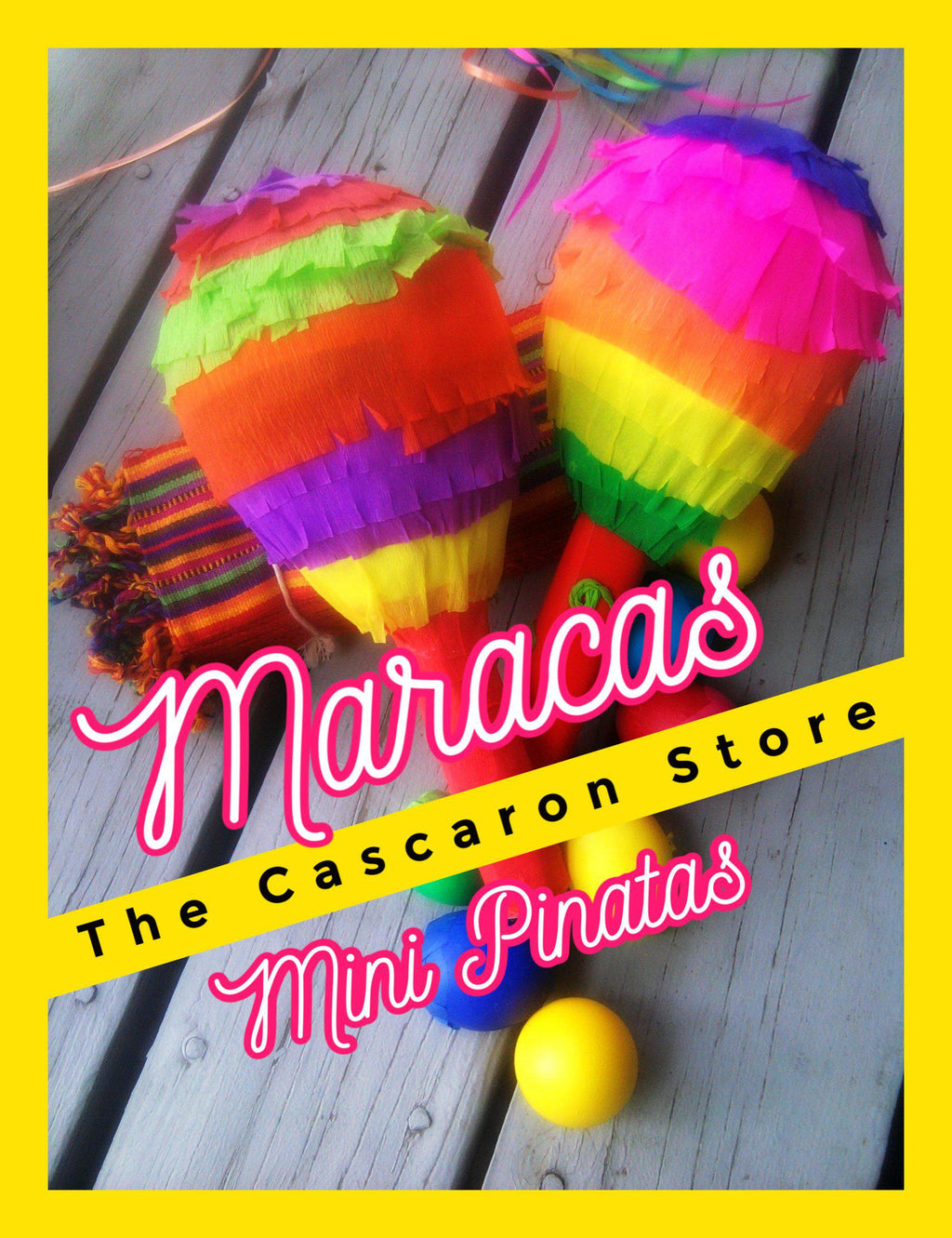 Maracas Mini Pinata Fiesta Party Decorationw Maracas Mini Pinata Fiesta Party Decorationw - Fiesta Arts DesignsMini Pinata